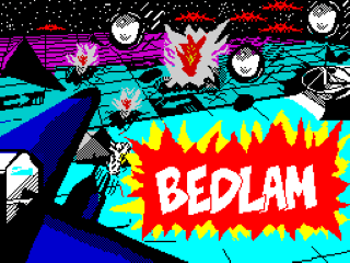 Bedlam title screen for ZX Spectrum